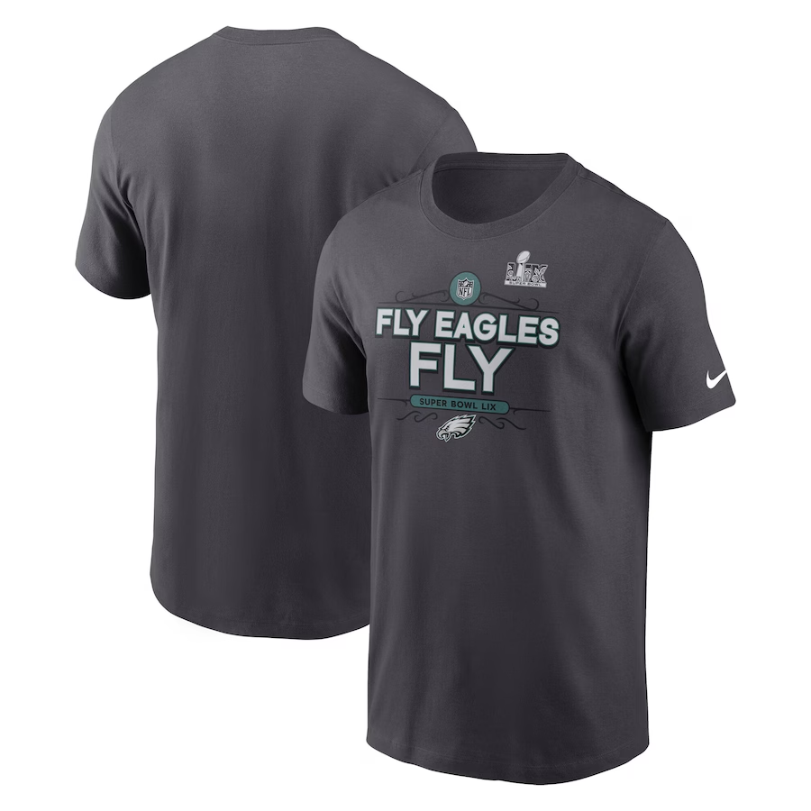 Men's Philadelphia Eagles Anthracite Super Bowl LIX Local T-Shirt Men's Philadelphia Eagles Anthracite Super Bowl LIX Local T-Shirt